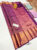 Kanjivaram Pure Wedding Silk Saree Purple Color w/ Blouse
