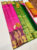 Unique Border Design Kanjivaram Pure Wedding Silk Saree Rose Color w/ Blouse