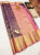 Trendy Mango Design Kanjivaram Pure Wedding Silk Saree Violet Color w/ Blouse