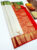 Double Color Boarder Design Kanjivaram Pure Wedding Silk Saree White, Mango Yellow Color