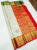 Bridal Kanjivaram Pure Wedding Silk Saree White and Red Color w/ Blouse