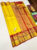 Small Border Kanjivaram Pure Wedding Silk Saree Yellow Color w/ Blouse