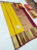 Beautiful Design Kanjivaram Pure Wedding Silk Saree Yellow Color w/ Blouse