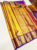 New Collection Kanjivaram Pure Wedding Silk Saree Yellow Gold Color w/ Blouse