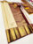 Kanjivaram Pure Wedding Silk Saree Cream White Color w/ Blouse