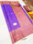 Kanjivaram Pure Wedding Silk Saree Purple Color w/ Blouse