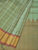 Turquoise Color Kanchi Silk Sarees Checks Design