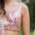 Mirror Work Blouse Back Design Multi Color