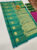 Elephant Design Plain Mphoss Saree Art Silk Light Green Color w/ Blouse