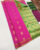 Flower Design Plain Mphoss Saree Art Silk Pink Color w/ Blouse
