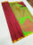 Plain Mphoss. Saree Art Silk Apple Red Color w/ Blouse