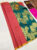 Plain Mphoss Saree Art Silk Apple Red Color w/ Blouse
