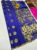 Plain Mphoss Saree Art Silk Blue Color w/ Blouse