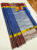 Plain Mphoss. Saree Art Silk Ink Blue Color w/ Blouse