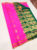 Plain Mphoss. Saree Art Silk Lotus Color w/ Blouse