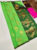 Camel Design Plain Mphoss Saree Art Silk Pista Green Color w/ Blouse