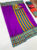 Latest Design Plain Mphoss. Saree Art Purple Color w/ Blouse