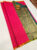 Plain Mphoss. Saree Art Silk Rose Color w/ Blouse