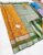 Floral Design Pure Soft Silk Saree Mango Yellow Color w/ Blouse