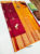 Trendy Design Pure Kanjivaram Fancy Silk Saree Apple Red and Yellow Color w/ Blouse