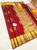 Beautiful Design Pure Kanjivaram Fancy Silk Saree Red Color w/ Blouse