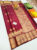 Latest Design Pure Kanjivaram Fancy Silk Saree Apple Red Color w/ Blouse