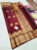 Traditional Design Pure Kanjivaram Fancy Silk Saree Apple Red Color w/ Blouse