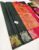 Beautiful Design Pure Kanjivaram Fancy Silk Saree Black Color w/ Blouse
