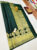 Peacock and Tree Design Pure Kanjivaram Fancy Silk Saree Bottle Green Color w/ Blouse