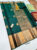 Pure Kanjivaram Fancy Silk Saree Bottle Green Color w/ Blouse