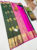 New Design Pure Kanjivaram Fancy Silk Saree Bottle Green Color w/ Blouse