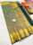 Vaira Oosi Zari Work Pure Kanjivaram Fancy Silk Saree Bottle Green Color w/ Blouse