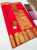 Traditional Elephant Design Pure Kanjivaram Fancy Silk Saree Chili Red Color w/ Blouse