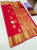 Mango Design Pure Kanjivaram Fancy Silk Saree Chilli Red Color w/ Blouse