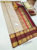 New Design Pure Kanjivaram Fancy Silk Saree Cream and Red Color w/ Blouse