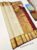 Latest Design Pure Kanjivaram Fancy Silk Saree Cream and Kumkum Red Color w/ Blouse
