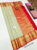 Pure Kanjivaram Fancy Silk Saree Kumkum Cream Color w/ Blouse