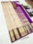 Beautiful Design Pure Kanjivaram Fancy Silk Saree Cream Color w/ Blouse