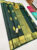 Pure Kanjivaram Fancy Silk Saree Dark Green Color w/ Blouse
