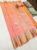Unique Design Pure Kanjivaram Fancy Silk Saree Double Shade (Peach, Yellow) Color w/ Blouse