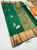 Beautiful Mango Design Pure Kanjivaram Fancy Silk Saree Green Color w/ Blouse