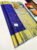 Pure Kanjivaram Fancy Silk Saree Ink Blue Color w/ Blouse