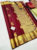 New Design Pure Kanjivaram Fancy Silk Saree Kumkum Red Color w/ Blouse