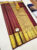 Pure Kanjivaram Fancy Silk Saree Kumkum Red Color w/ Blouse