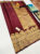 Elephant Design Pure Kanjivaram Fancy Silk Saree Kumkum Red Color