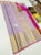 Beautiful Design Pure Kanjivaram Fancy Silk Saree Lavender Color w/ Blouse