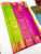Latest Design Pure Kanjivaram Fancy Silk Saree Lemon Green Color w/ Blouse
