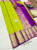 Bridal Girl Design Pure Kanjivaram Fancy Silk Saree Lemon Green Color w/ Blouse