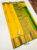 Beautiful Design Pure Kanjivaram Fancy Silk Saree Lemon Yellow and Green Color w/ Blouse