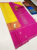 New Design Pure Kanjivaram Fancy Silk Saree Lemon Yellow Color w/ Blouse